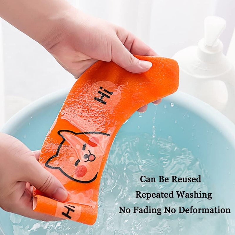 Alunsito 10 Pairs Bathroom Toilet Seat Covers, Washable Reusable Orange Cushions, Warmer Seat Pads - Image 5